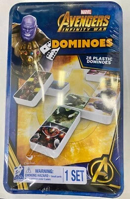 Marvel Avengers Infinity War Dominoes Collector's Tin 28 PCS 2-4 Players NEW - Image 1 of 2