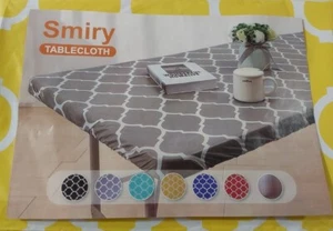 Smiry Elastic Tablecloth For Folding Table 48" × 29" Yellow/White #8W - Picture 1 of 2