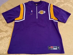 Men's Purple Los Angeles Lakers  Half-Zip Shooting Warm-Up Shirt XXL - Picture 1 of 7