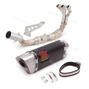 For Yamaha MT09 FZ09 2020-2023 Exhaust System Header Link Pipe 485MM Muffler Tip - Picture 1 of 11