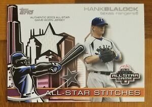 2004 Topps #ASR-HB Hank Blalock All-Star Stitches Jersey Relic