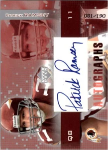 Autógrafos finitos Upper Deck 2003 #PR Patrick Ramsey automático Washington 081/190 - Imagen 1 de 2