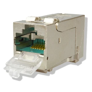 RJ45 Keystone Jack 10x Cat6A Modul Netzwerk Buchse 10 Gbit LAN Verbinder 500Mhz - Bild 1 von 6
