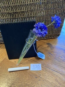A5 Spiral Book Chalkboard  Free Standing Table Sign With Glass Single Stem Vase - Picture 1 of 7