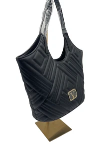 19.69 V Italia by Versace Schultertasche Tragetasche Tasche Groß Black Damen Neu - Bild 1 von 8