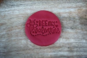 Be my Valentines Prägestempel Prägestempel Fondant Stempel Valentinstag Cupcake - Bild 1 von 3