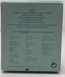 Partylite P9223 Clarity Votive Taper Tealight Holder Glass New - Imagen 1 de 12