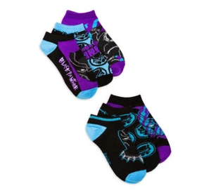 Black Panther Boys Socks, 6-Pack, No Show Style - Picture 1 of 3