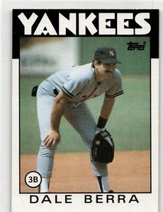 1986 Topps #692 Dale Berra  New York Yankees MLB Vintage Baseball Card