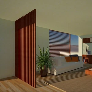 Set 6 Listelli Decorativi per Pareti, Soffitto, Divisori, da 45x60x300 cm, Teak - Foto 1 di 10