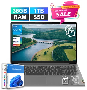 Lenovo IdeaPad Laptop 15.6" Intel i5 Touch 36GB RAM 1TB SSD Backlit KB MS Office - Picture 1 of 9