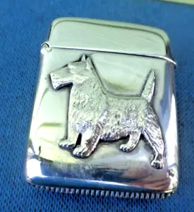 Vesta Partita Sicuro Scottie Cane Argento Sterling Vittoriano Hm 1891 a & J - Foto 1 di 10