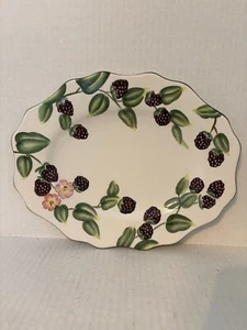HARRY AND DAVID BLACKBERRY DESIGN PLATTER 12-½" LONG - Picture 1 of 5