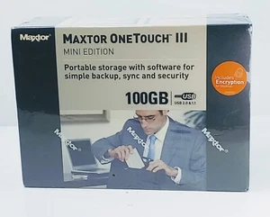 New Vintage 2006 Maxtor OneTouch III Mini Edition 100GB External Hard Disc Drive - Picture 1 of 7