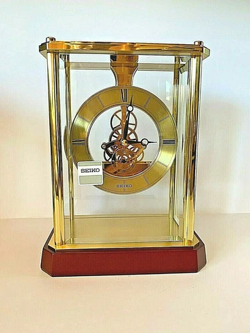 SEIKO SKELETON MANTEL CLOCK - MODEL #QHG033GL - FREE SHIPPING! Cover