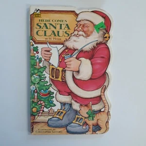Here Comes Santa Claus by M. Hover (1982) A Golden Sturdy Shape Book - Picture 1 of 9