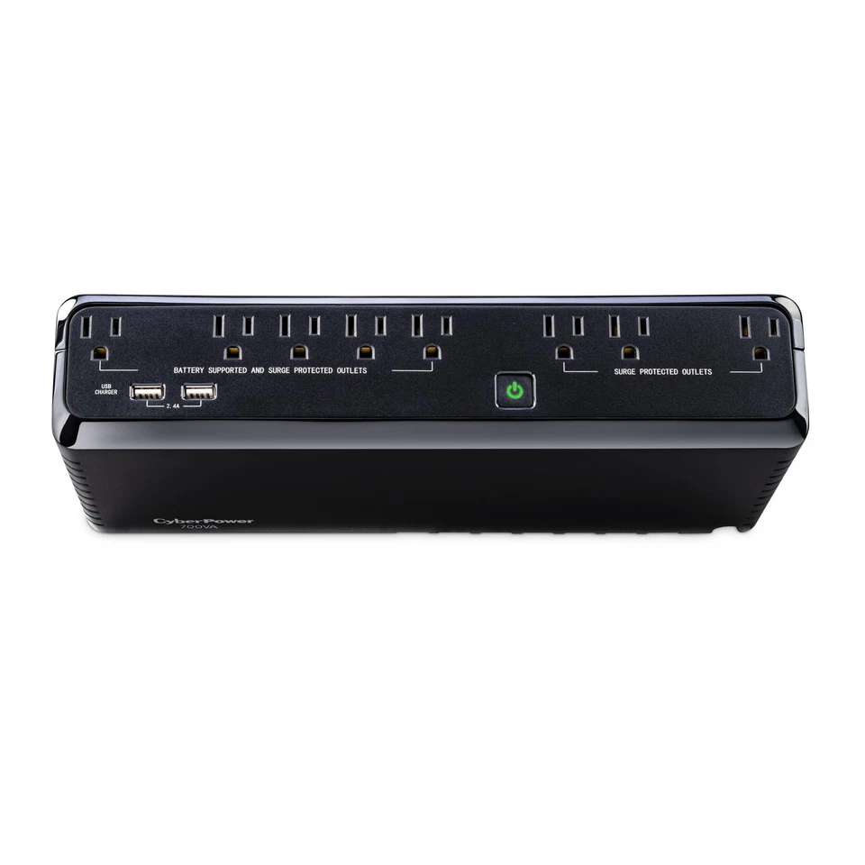 SL700U Standby UPS System, 700VA/370W, 8 Outlets, Slim Profile, Black - Image 1 of 4