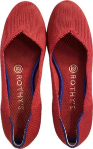 Zapatos para mujer Rothy’s The Mocasín planos rojos talla 6,5 usados en excelente estado - Imagen 1 de 6
