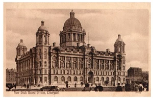 New Dock Board Offices Liverpool Vintage Postcard Valentine's Series PM - Picture 1 of 2