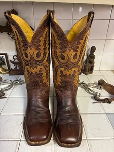 Botas de Vaquero Rod Patrick Personalizadas 10 D Marrón Western Rodeo Rancher Puntera Cuadrada EE. UU. - Imagen 1 de 18