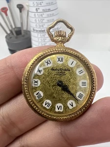 Andre Rivalle 17 Jewel Swiss Mechanical Pocket Watch Gold Tone Vintage - Picture 1 of 9