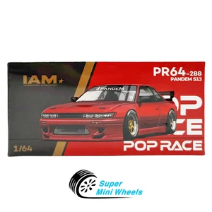 Pop Race 1:64 Pandem Nissan S13 Chrome Red #288 IAM Indonesia Surabaya 2025 - Picture 1 of 2