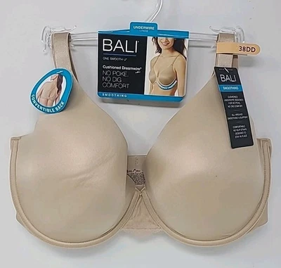 Sujetador con aros Bali 38DD One Smooth U Dreamwire DF6580 bronceado desnudo nuevo con etiquetas Foto 1 de 4