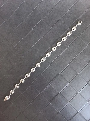 bracelet grain de café bijou en argent - Photo 1/2