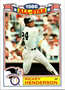 1987  Topps Rickey Henderson  18 New York Yankees (A)