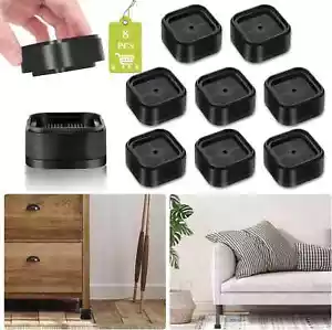 8 Pack Furniture Risers 1 or 2 Inch, Adjustable Bed Risers Heavy Duty for Table - Picture 1 of 8