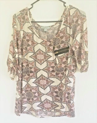 Blusa para mujer Charlotte Russe multicolor con bolsillo con cremallera talla mediana Foto 1 de 4
