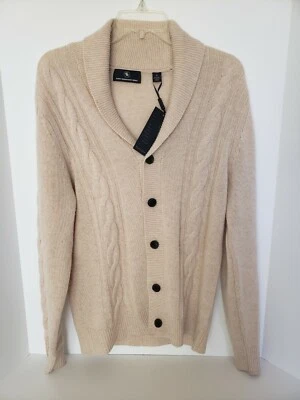 CÁRDIGAN HART SCHAFFNER MARX MEZCLA CACHEMIR/LANA L/S AVENA SUÉTER TALLA PEQUEÑA NUEVO CON ETIQUETAS Foto 1 de 4