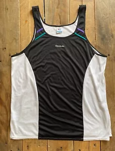 Vintage Reebok Vest/Jersey - Black/White - XL - Made in UK - 90s - Picture 1 of 14