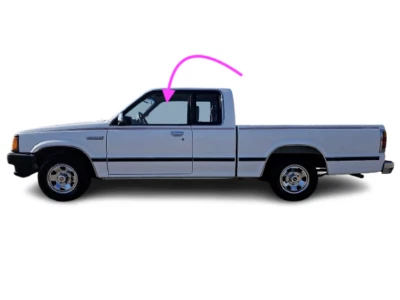 Se adapta a: Mazda B2000-B2600 1986-1993 camioneta lado del conductor puerta delantera izquierda ventana vidrio Foto 1 de 4