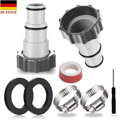 2 Stück Pool Adapter A Pumpe Anschluss Für INTEX Ø 32 Und 38 Mm Pool-Schlauch DE - Bild 1 von 4
