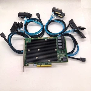 NEW LSI SAS 9300-16I 12GB/S HBA BUS ADAPTER CARD IT Mode 4*SFF-8643 SAS Cable - Picture 1 of 7