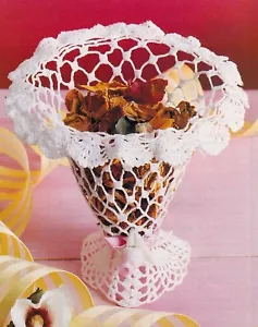 PRETTY Thread Potpourri Cup/Decor/Crochet Pattern INSTRUCTIONS ONLY - Picture 1 of 1