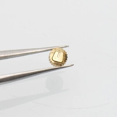Universal Geneve Watch Part Crown 4.5mm New Old Stock Watchmakers Gold Tone - Image 1 of 4