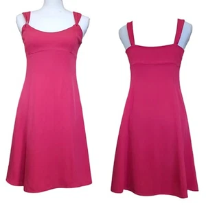 Vintage 90er Y2K Größe 4 rot Schlupfkleid Babydoll Seide ärmellos Mini formell kurz - Bild 1 von 10