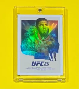 2025 Topps Now UFC 311 Makhachev vs Moicano ARTIST FIGHT POSTER SP (PR: 311) - Picture 1 of 4