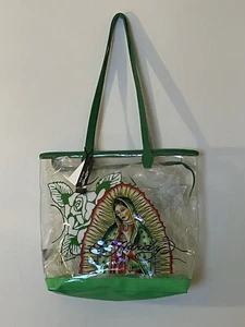 Ed Hardy Virgin de Guadalupe Clear Floral Tote Bag NWT - Picture 1 of 6