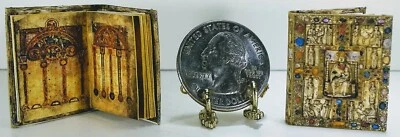 LEE ANN BORGIA MINIATURE BOOKS 1:12 SCALE MINIATURE MEDIEVAL BOOK OF KELLS MEDIEVAL 806 AD