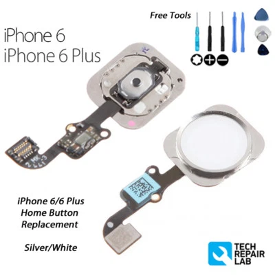 iPhone 6 Complete Home Button Replacement Flex Cable with Tools - SILVER - Image 1 of 4