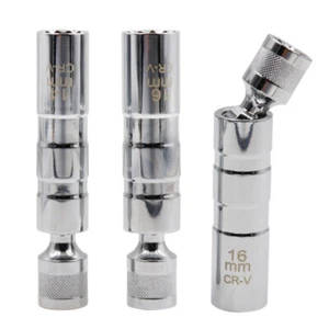 3/8"Spark Plug Socket Wrench Universal Joint Magnetic Spark Plug Sleeve Flexible - Photo 1 sur 10