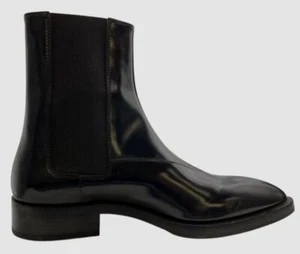 Jil Sander Women's Black Gold-Toe Leather Bootie Boot Left Shoe Only Size 40 - Picture 1 of 12