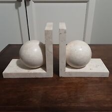Sphere Stone Book Ends Renoir Designs Marble Modern Style