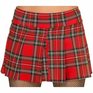 Ladies TARTAN SKIRT Punk School 80s Scottish Fancy Dress St Trinians Rocker Mini - Picture 1 of 3