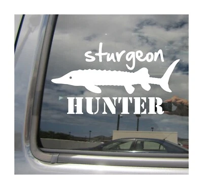 Cazador de esturiones - peces pescadores alta calidad - calcomanía de vinilo auto coche 04040 Foto 1 de 2