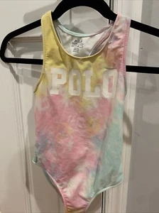 Polo Ralph Lauren Little Girls Pink Tie-Dye One-Piece Swimsuit Size 6 - Picture 1 of 4