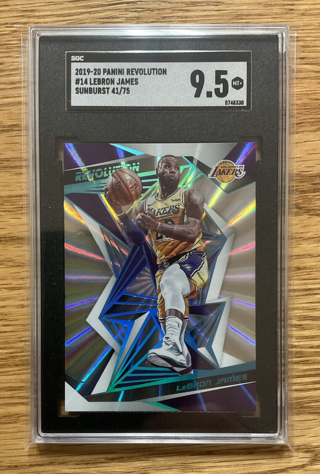 2019-20 Panini Revolution Lebron James Sunburst 41/75 SGC 9.5